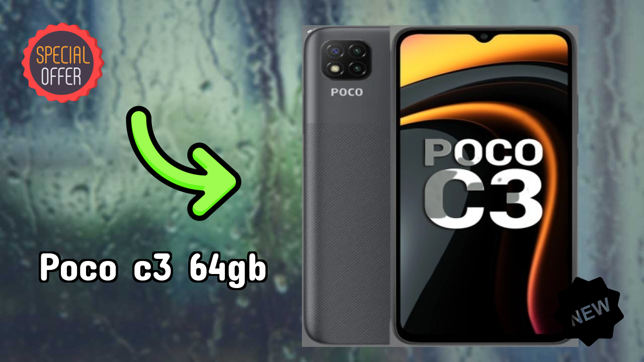 POCO C3 64GB Display Size: 6.53 Inches (16.59 Cm) Screen Quality