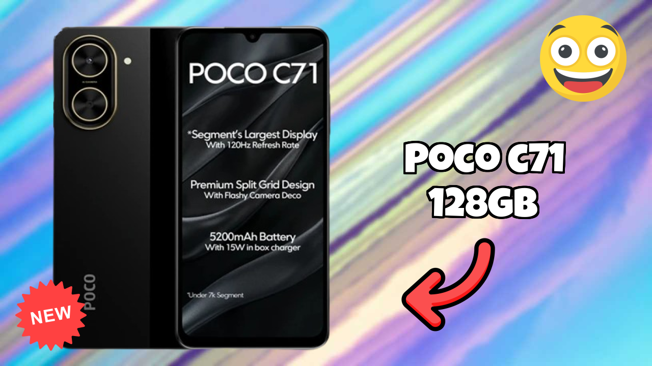 POCO C71 128GB Battery Life: 5200 MAh Charging Speed